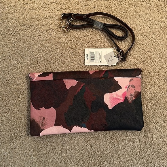 NWT A NEW DAY floral clutch with removable strap - Picture 2 of 3